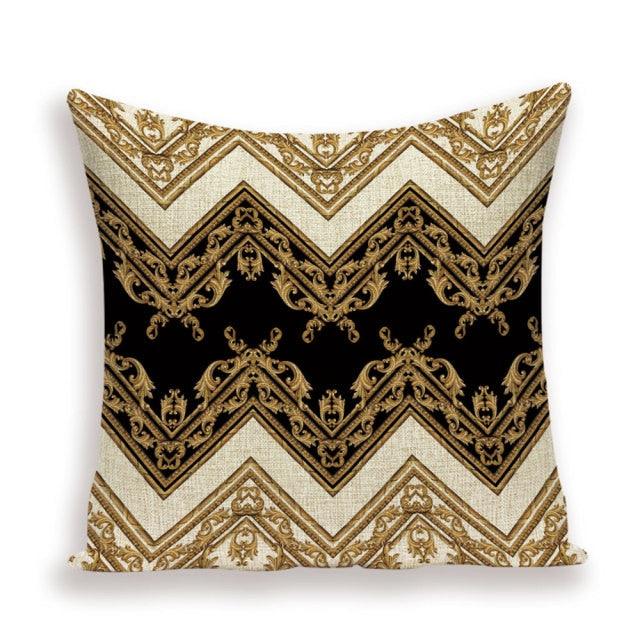 Vintage Luxury Throw Pillow Cover Lion Flower Cushion Cover For Home Decor Sofa Bed Geometric Pillows Cases Throw Pillow Covers Lion Head Flower Cotton Linen Square Home Decorative Throw Pillow Case Cushion Covers 45x45cm