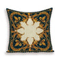 Vintage Luxury Throw Pillow Cover Lion Flower Cushion Cover For Home Decor Sofa Bed Geometric Pillows Cases Throw Pillow Covers Lion Head Flower Cotton Linen Square Home Decorative Throw Pillow Case Cushion Covers 45x45cm