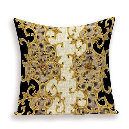 Vintage Luxury Throw Pillow Cover Lion Flower Cushion Cover For Home Decor Sofa Bed Geometric Pillows Cases Throw Pillow Covers Lion Head Flower Cotton Linen Square Home Decorative Throw Pillow Case Cushion Covers 45x45cm