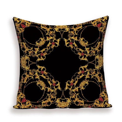 Vintage Luxury Throw Pillow Cover Lion Flower Cushion Cover For Home Decor Sofa Bed Geometric Pillows Cases Throw Pillow Covers Lion Head Flower Cotton Linen Square Home Decorative Throw Pillow Case Cushion Covers 45x45cm