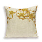 Vintage Luxury Throw Pillow Cover Lion Flower Cushion Cover For Home Decor Sofa Bed Geometric Pillows Cases Throw Pillow Covers Lion Head Flower Cotton Linen Square Home Decorative Throw Pillow Case Cushion Covers 45x45cm