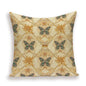 Vintage Luxury Throw Pillow Cover Lion Flower Cushion Cover For Home Decor Sofa Bed Geometric Pillows Cases Throw Pillow Covers Lion Head Flower Cotton Linen Square Home Decorative Throw Pillow Case Cushion Covers 45x45cm