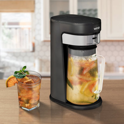Wirsh Iced Coffee Maker,  Iced Tea Maker with 85 Ounce Pitcher,Strength Control and Reusable Filter