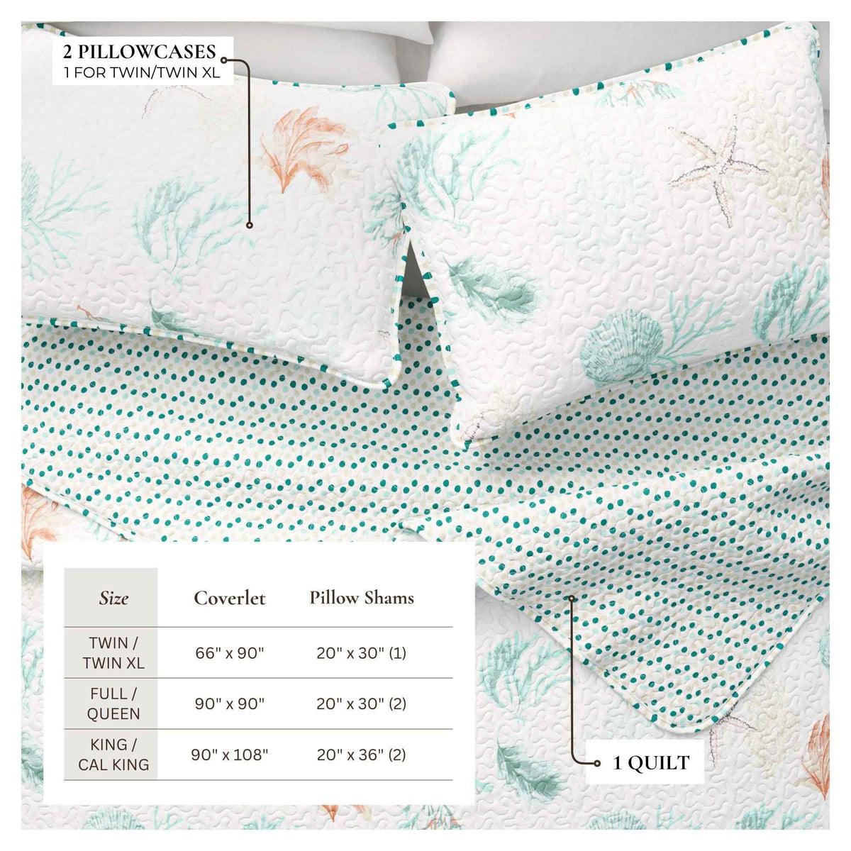 Key West Collection Coastal Quilt Set